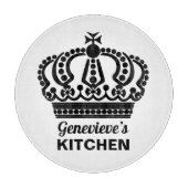 Planche À Découper Couronne Intriquée Nom Personnalisé (Devant)