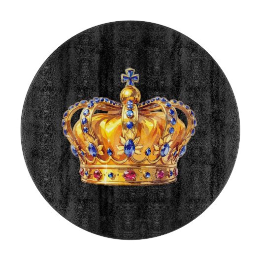 Planche À Découper Couronne royale en or (Devant)
