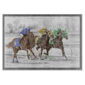 Planche À Découper Course à trois chevaux - Cou et Cou (Devant)