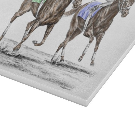 Planche À Découper Course de chevaux à Thoroughbred (Coin)