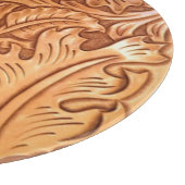 Planche À Découper Cow-boy brun rustique en cuir occidental (Coin)