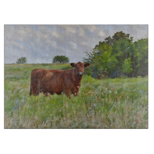 Planche À Découper Cow Farm Style Art Country Style Glass (Devant)