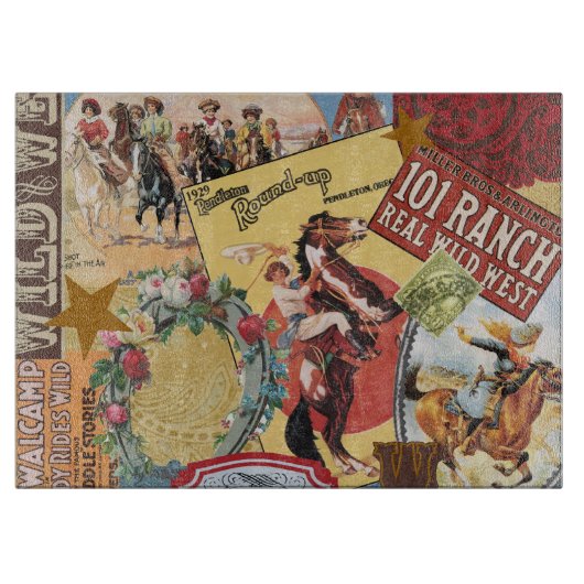 Planche À Découper cow-girl occidentale vintage moderne (Devant)