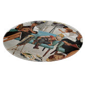 Planche À Découper Cowboy endormi dans le salon de beauté (Coin)