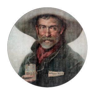 Planche À Découper Cowboy espagnol Ranchero dans le Vieux-Ouest Saloo