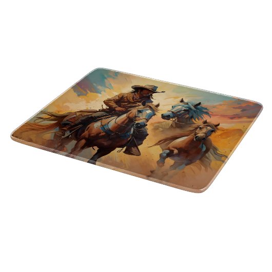 Planche À Découper Cowboy et cheval collage (Coin)