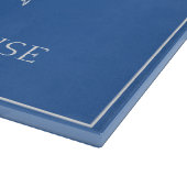 Planche À Découper Crabe blanc côtier sur bleu classique Personnalisé (Coin)