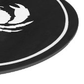Planche À Découper CRABE BLANC sur RAYURES MODERNES NOIR (Coin)