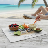Planche À Découper Crabe de plage à l'aquarelle, personnalisé
