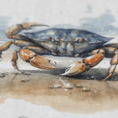 Planche À Découper Crabe de plage à l'aquarelle, personnalisé