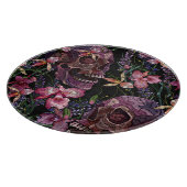 Planche À Découper Crâne brodé : Motif gothique de l'orchidée (Coin)