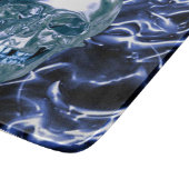 Planche à découper crâne chrome bleu électrique (Coin)
