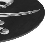 Planche À Découper Crâne d'argent et épées croisées (Coin)