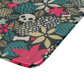 Planche À Découper Crâne en fleurs (Coin)