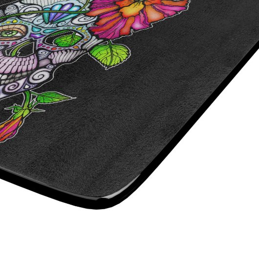 PLANCHE À DÉCOUPER CRÂNE ET FLEUR DE SUCRE (Coin)