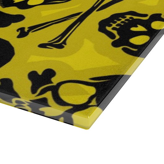 Planche À Découper Crâne et motif d'os croisés (Coin)