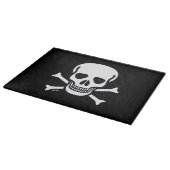 Planche À Découper Crâne n Bones plaque de coupe en verre noir (Coin)