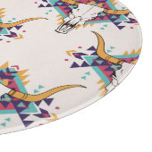 Planche À Découper Crâne taureau de la tribu : Boho Seamless (Coin)