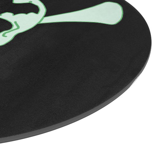 Planche À Découper Crâne Vert Et Crossbones Coupe (Coin)