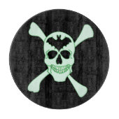 Planche À Découper Crâne Vert Et Crossbones Coupe (Devant)