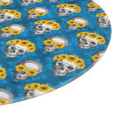 Planche À Découper Crânes bleus et série Tournesol Conception 1 (Coin)