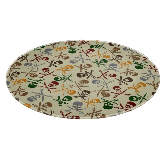 Planche À Découper Crânes de pirate avec les épées croisées (Coin)