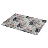 Planche À Découper Crânes et roses roses (Coin)