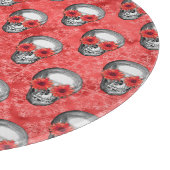 Planche À Découper Crânes rouges et série Tournesol Design 13  (Coin)