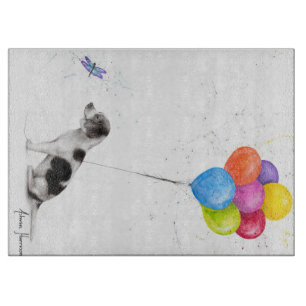 Planche À Découper Crayon Coloré Dessinant Le Chien Beagle Et Les Bal