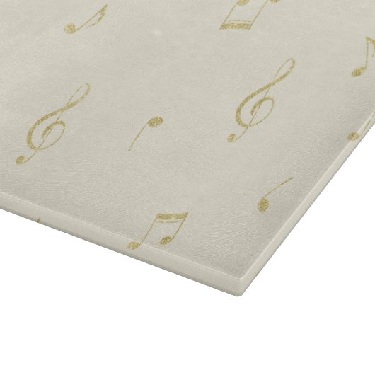 Planche À Découper Cream Gold Music Notes   (Coin)