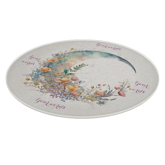 Planche À Découper Create Your Own Buttercups Floral Crescent Moon (Coin)