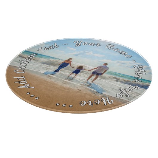 Planche À Découper Create Your Photo Cutting Board Gift Custom Text (Coin)