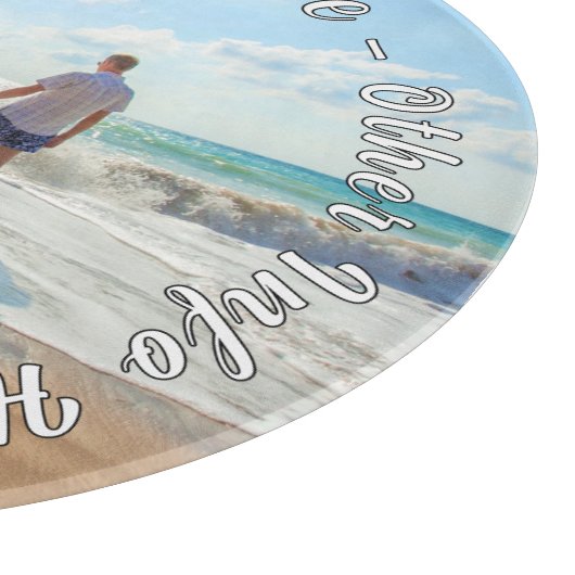 Planche À Découper Create Your Photo Cutting Board Gift Custom Text (Coin)