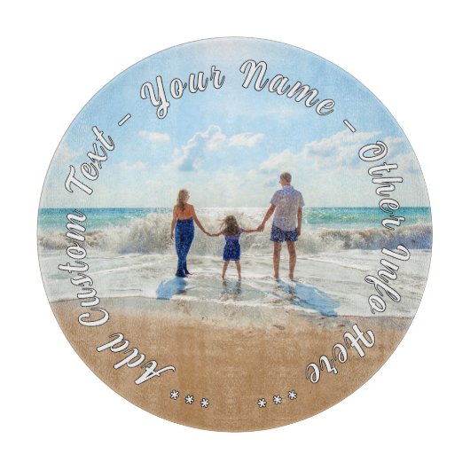 Planche À Découper Create Your Photo Cutting Board Gift Custom Text (Devant)