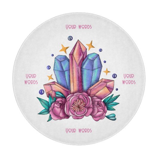 Planche À Découper Créez vos propres cristaux et Roses (Devant)