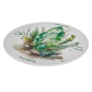 Planche À Découper Créez vos propres cristaux vert émeraude