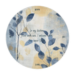 Planche À Découper Créez Vos Propres Feuilles Bleues Ensoleillées Min