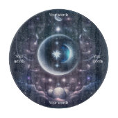 Planche À Découper Créez vos propres nuages roses et lune d'argent (Devant)