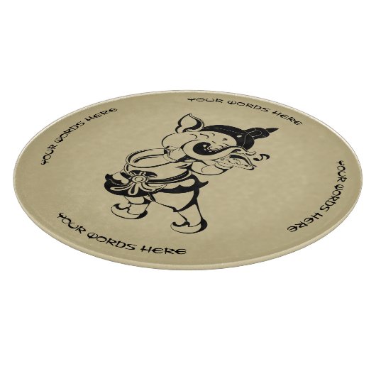 Planche À Découper Créez Votre Flûte Ganesh Noir et Or (Coin)