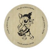 Planche À Découper Créez Votre Flûte Ganesh Noir et Or (Devant)