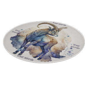 Planche À Découper Créez votre propre carte d'autel Capricorne Bleu &