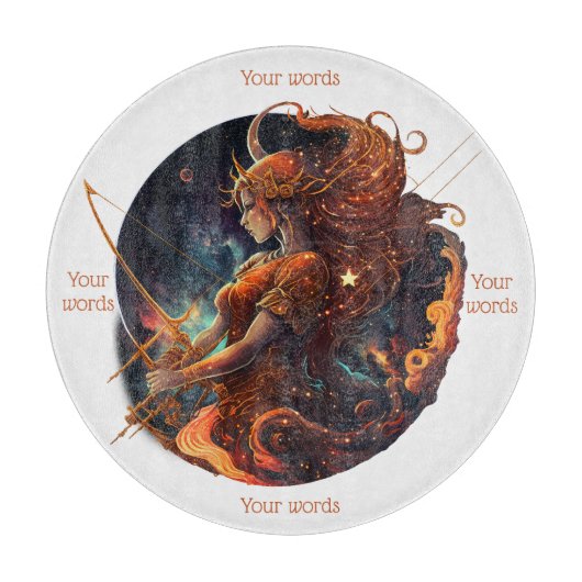 Planche À Découper Créez votre propre carte d'autel de Sagittaire cél (Devant)