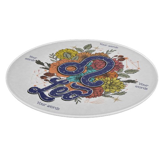 Planche À Découper Créez votre propre carte d'autel en leo floral éto (Coin)