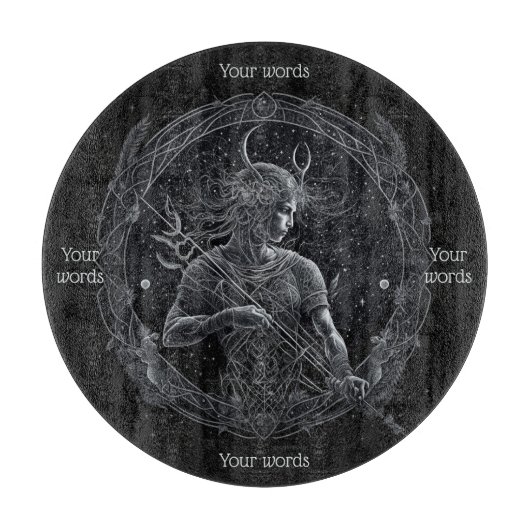 Planche À Découper Créez votre propre carte d'autel mystique Sagittar (Devant)