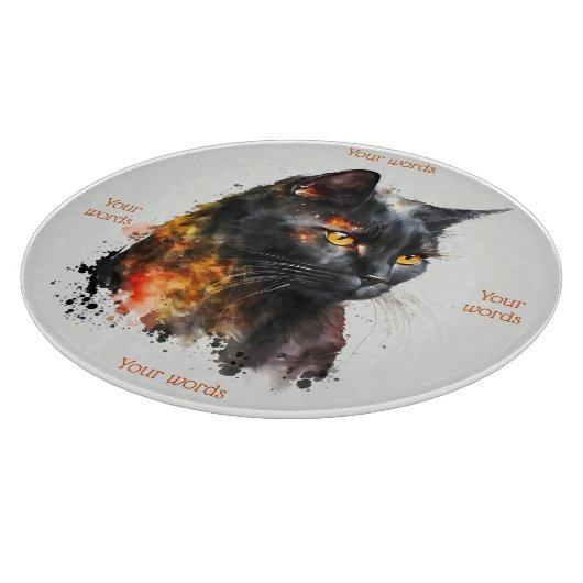 Planche À Découper Créez votre propre chat noir ardent (Coin)