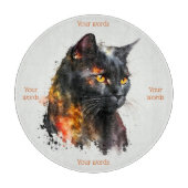 Planche À Découper Créez votre propre chat noir ardent (Devant)