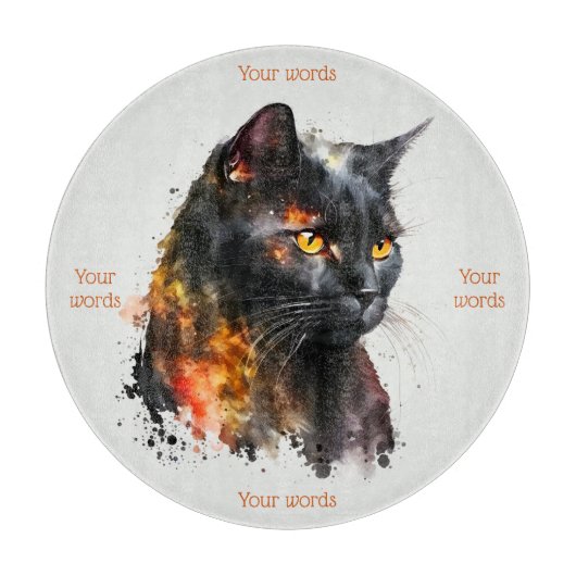 Planche À Découper Créez votre propre chat noir fière (Devant)