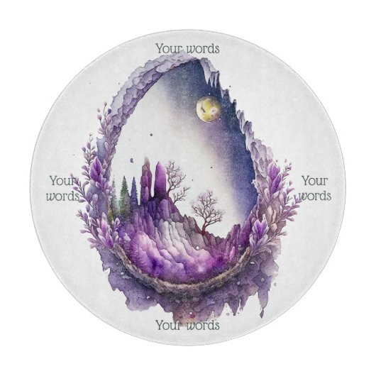 Planche À Découper Créez votre propre code de paysage violet (Devant)