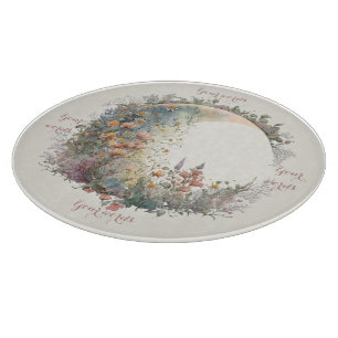 Planche À Découper Créez Votre Propre Croissant de Lune Floral Cottag
