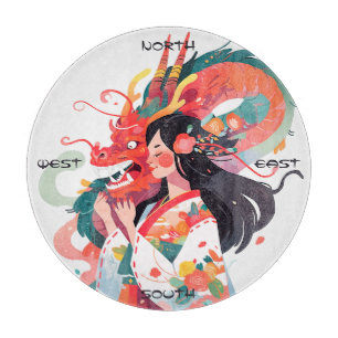 Planche À Découper Créez Votre Propre Demoiselle du Dragon Chinois Co